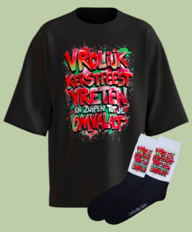 Kerst T-shirt sokken set