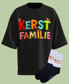 Kerst T-shirt sokken set