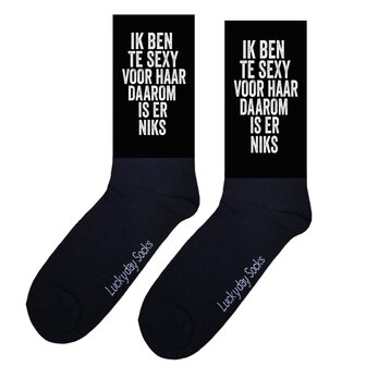 Grappige tekst t-shirt met sokken set