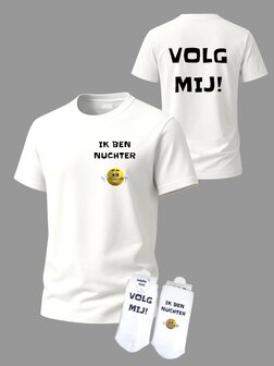 Grappige tekst t-shirt met sokken set