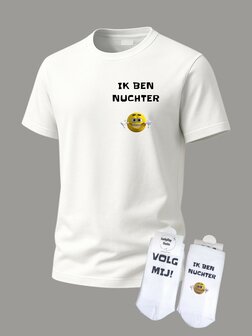 Grappige tekst t-shirt met sokken set