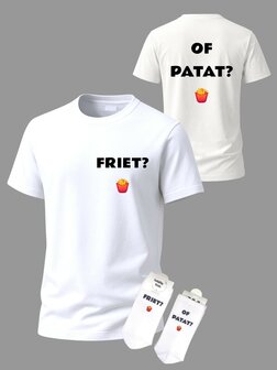 Grappige tekst t-shirt met sokken set