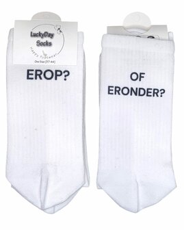 Grappige tekst t-shirt met sokken set