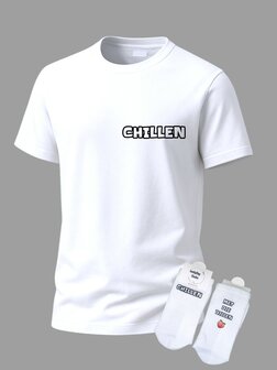 Grappige tekst t-shirt met sokken set