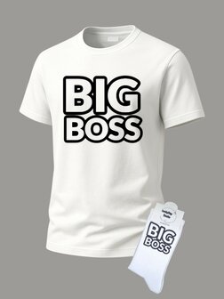 Grappige tekst SET met t-shirt en sokken