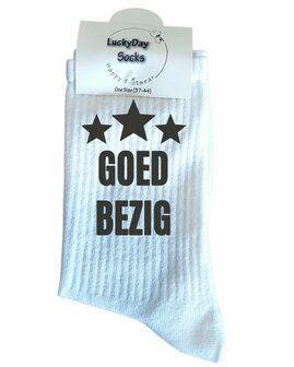 Grappige tekst SET met t-shirt en sokken