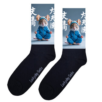 Muis meditatie sokken