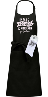 Luxe cadeau schort met sokken