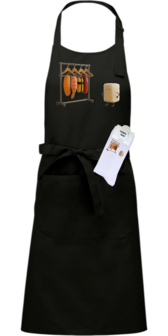 Luxe cadeau schort met sokken