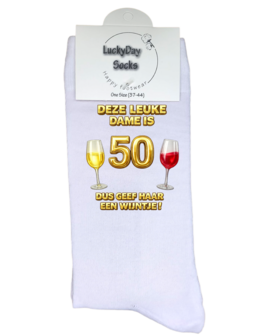 Luxe cadeau schort met sokken