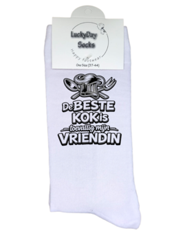 Luxe cadeau schort met sokken