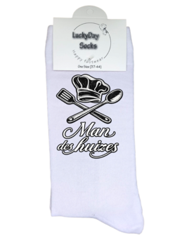 Luxe cadeau schort met sokken