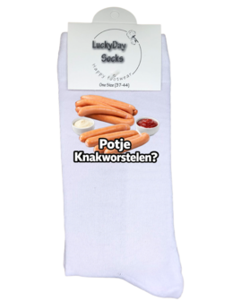 Luxe cadeau schort met sokken