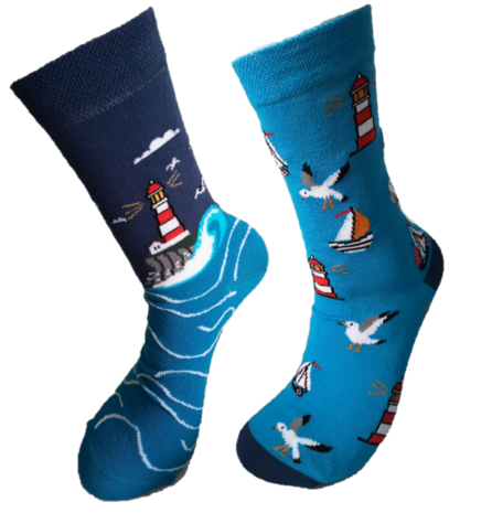 Vuurtoren zeemeeuw mismatch sokken