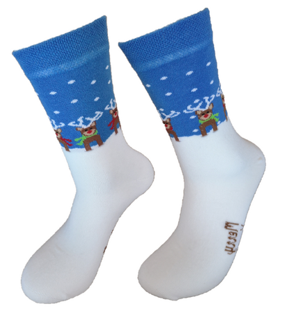 Kerst rendier - kerst sokken - grappige sokken - leuke sokken