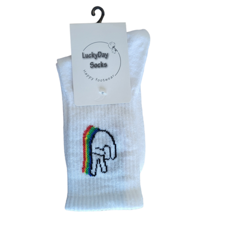 Tennis sport sokken met tekst