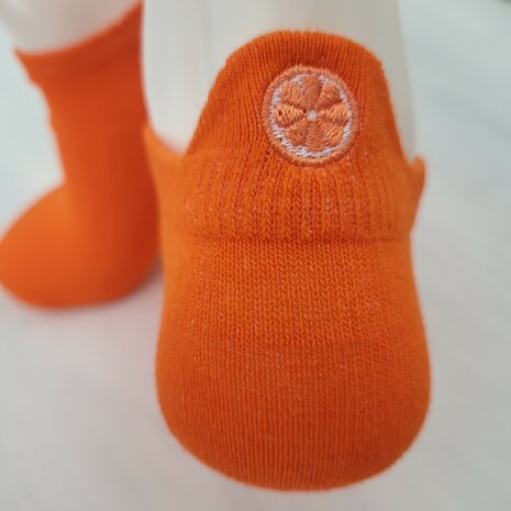 Borduur sinasappel sneaker sok