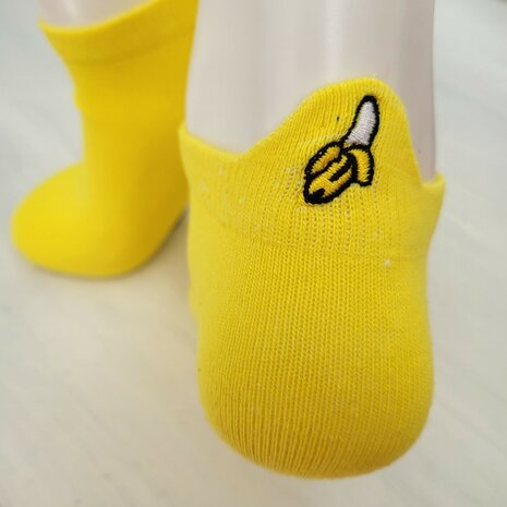 Borduur banaan sneaker sokken