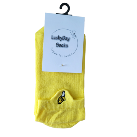 Borduur banaan sneaker sokken