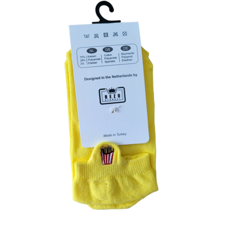 Borduur popcorn sneaker sokken