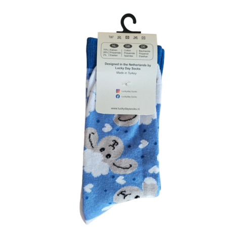 Schaapjes blauw sokken