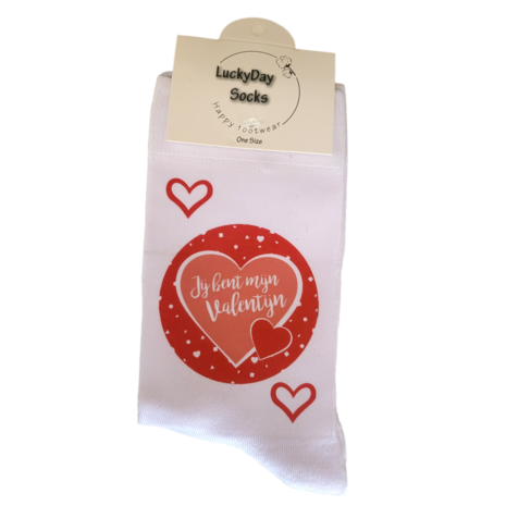 Print Jij bent mijn valentijn sokken