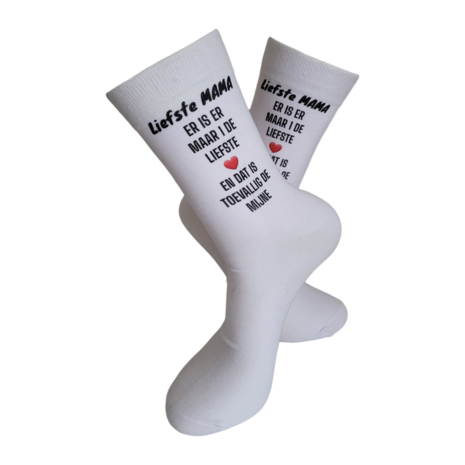 Print Liefste Mama er is er maar 1 de liefste sokken