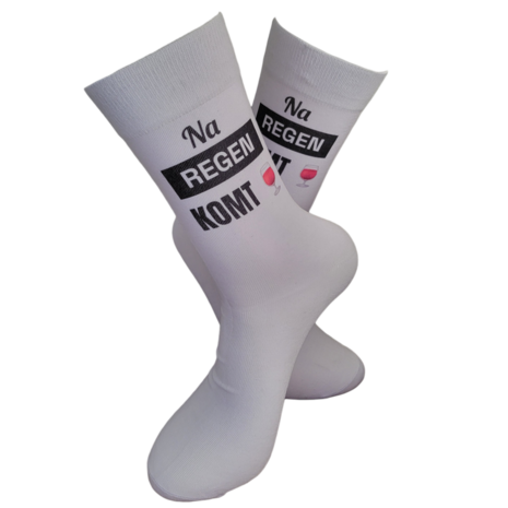 Print Na regen komt wijn sokken