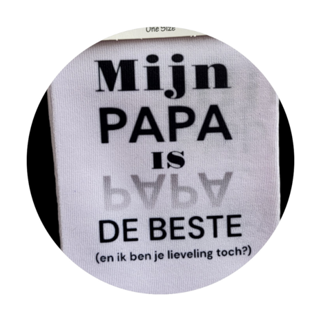 Print Mijn papa is de beste (en ik ben je lieveling toch?) sokken