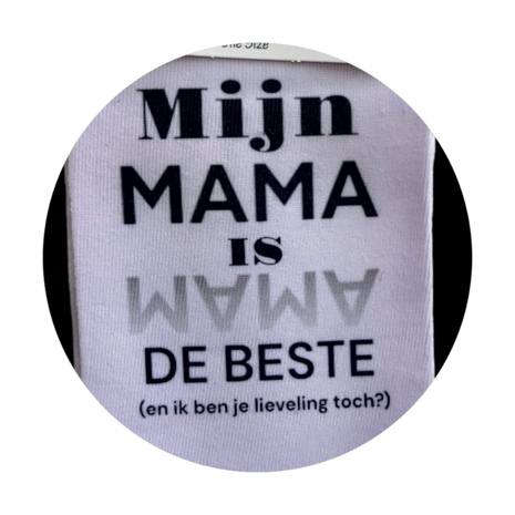 Print Mijn mama is de beste (en ik je lieveling toch?) sokken