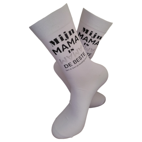 Print Mijn mama is de beste (en ik je lieveling toch?) sokken