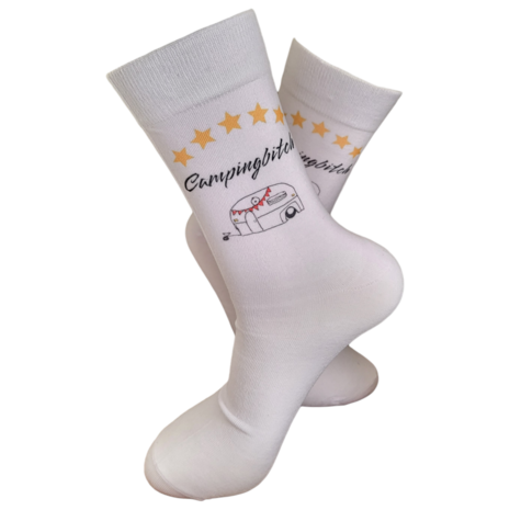 Print Camping Bitch sokken