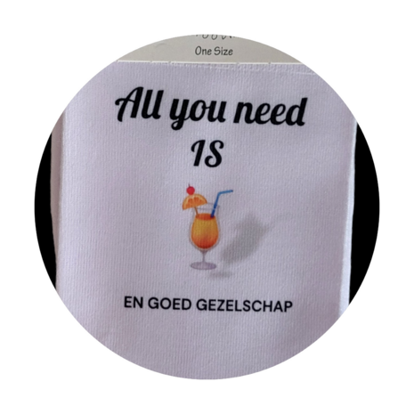 Print All you need is cocktail sokken