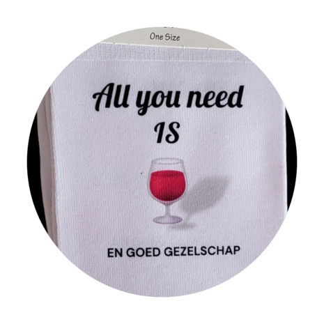 Print All you need is wijn sokken