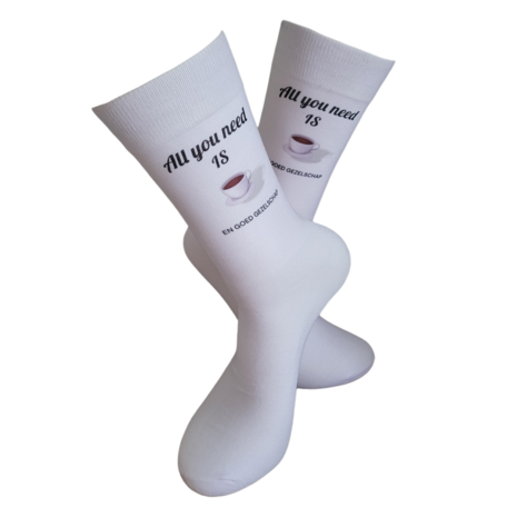 Print All you need is koffie sokken