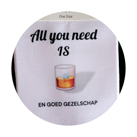 Print All you need is whisky sokken
