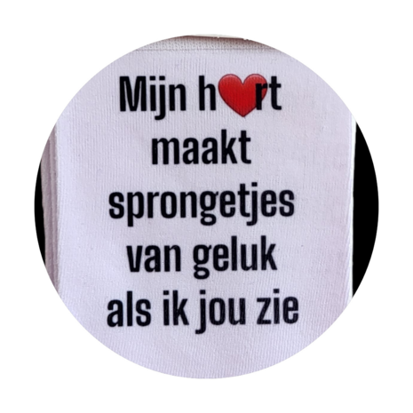 Print Mijn hart maakt een sprongetje als ik jou zie sokken