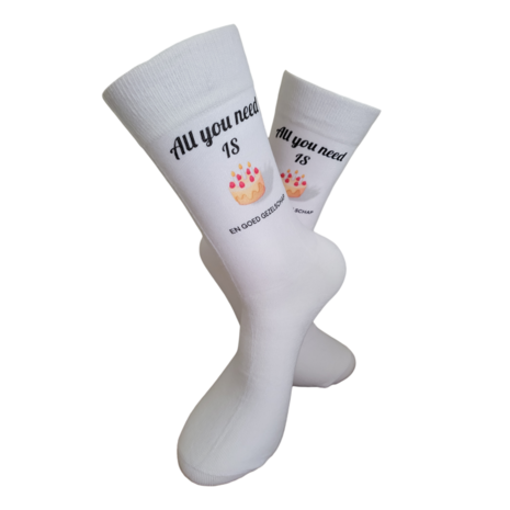 Print All you need is taart sokken