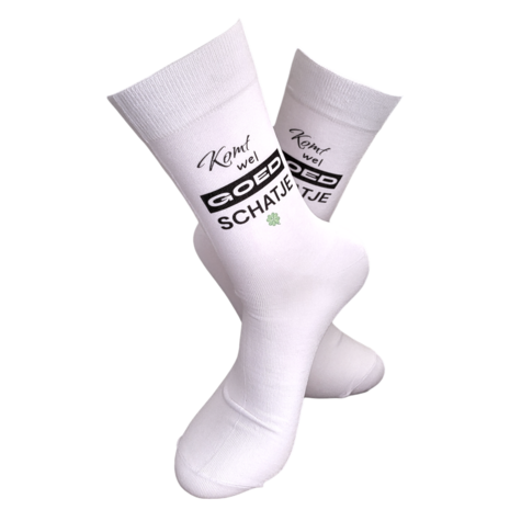 Print Komt wel goed schatje sokken