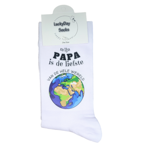 Print mijn mama is de liefste van de hele wereld sokken