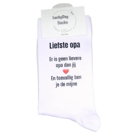 Print Liefste Opa er is er maar 1 de liefste sokken