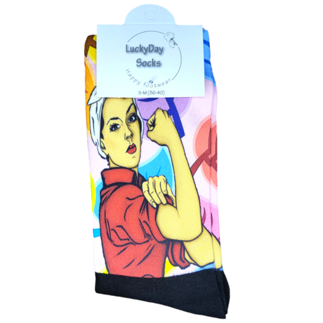 Computerprint Girlpower sokken