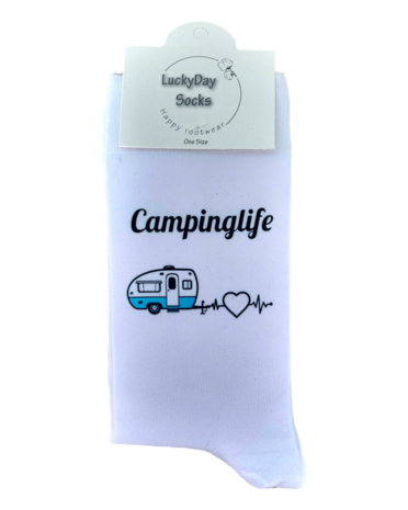 Print Campinglife caravan sokken