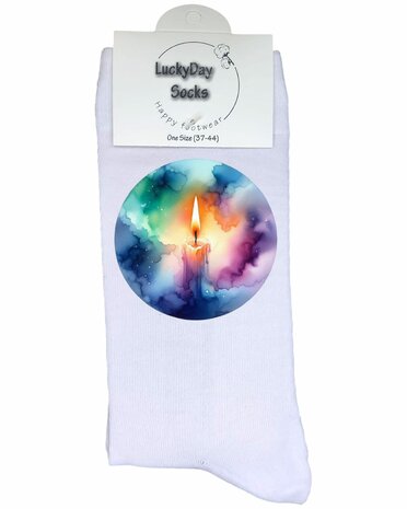 Multi color kaars sokken