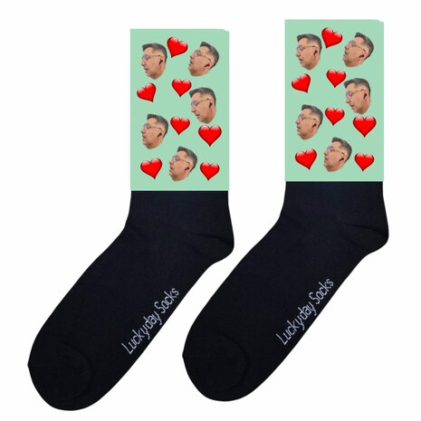 Eigen foto hartjes sokken