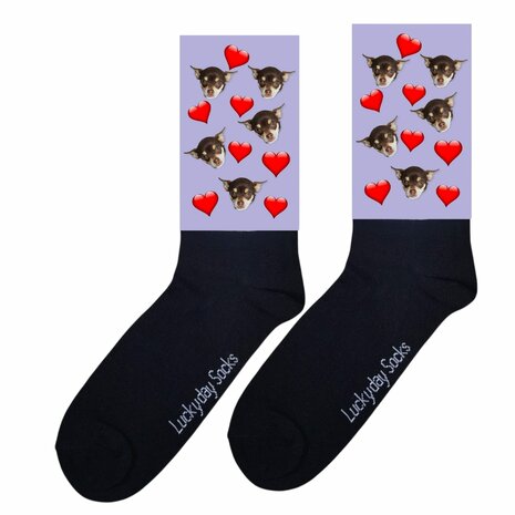 Eigen foto hartjes sokken