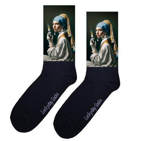 Meisje met de parel sokken