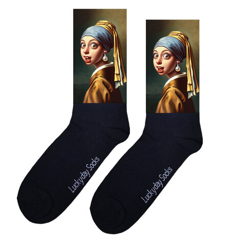 Meisje met de parel sokken