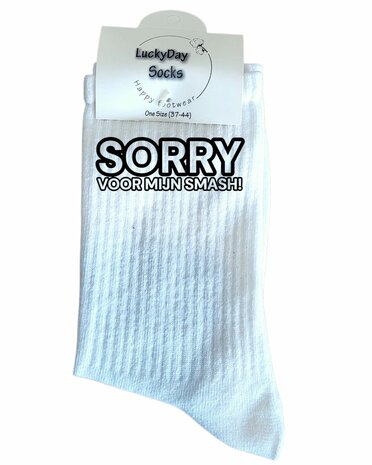 Sport sokken met tekst