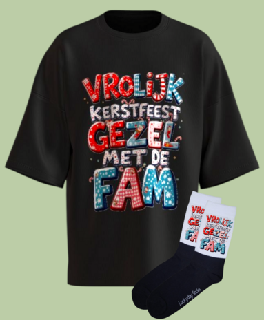 Kerst T-shirt sokken set